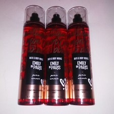 Set of 3 Bath and Body Works Fine Fragrance Mist Body Spray Paris Amour Emily in