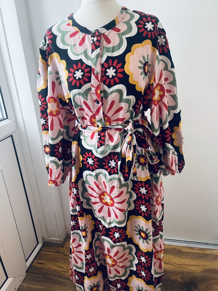 Boden Evie 100% Linen Shirt Dress Multicoloured - Size UK 8 Worn Once |  eBay UK