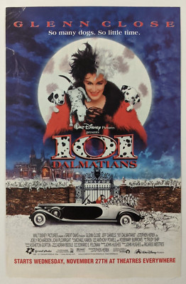 DAMAGED 101 Dalmatians Print Ad Movie Poster Art PROMO Original Glenn Close