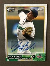 Minnesota Twins NICK BURDI autographed 2015 Topps - Certified