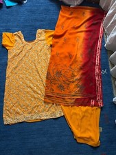 Indian Shalwar kameez Dupatta Women Medium Size Party Wear Ramadan Eid 3 Piece