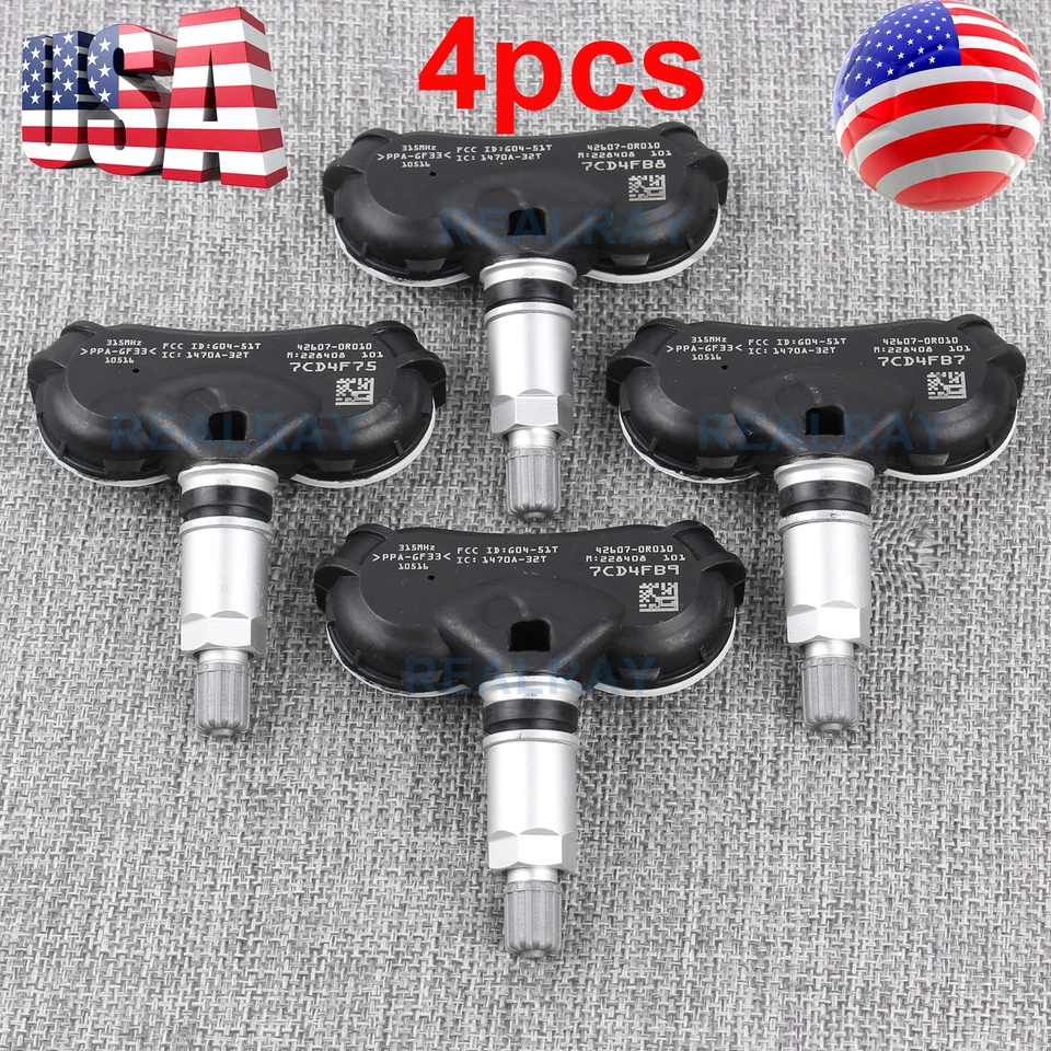 Sensor de presión de neumáticos 315 MHz TPMS 42607-0R010 para Toyota Highlander Rav4 2013-19 Foto 2 de 4