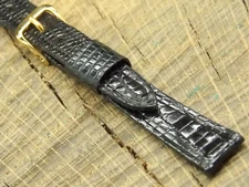 NEET Brazilian Lizard Gold Tone Buckle NOS Unused Vintage Watch Band 10mm Short