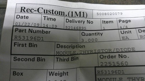 Neues P&H Modul, Thyristor/Diode R53196D1 - Bild 2 von 2