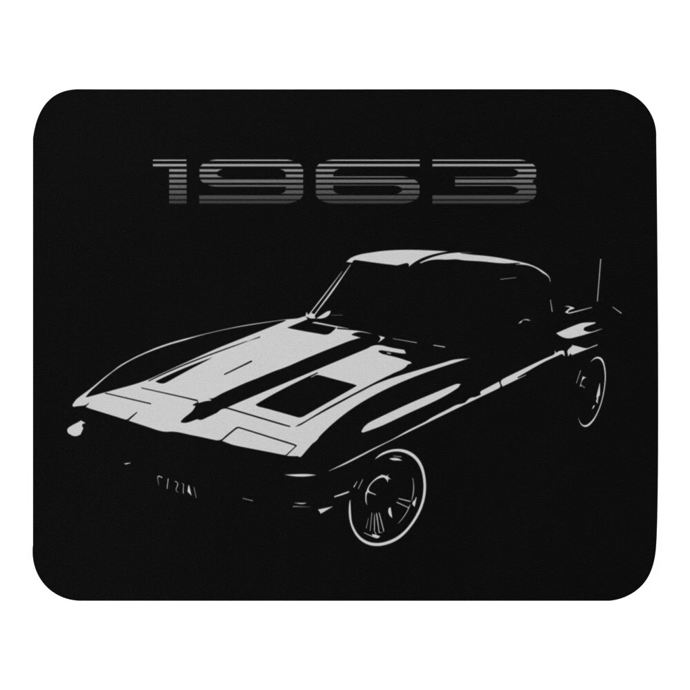Tapis de souris ancien cadeau voiture de collection Chevrolet vette split window 1963