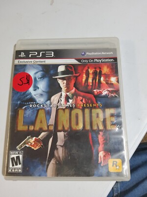 L.a. Noire ps3 ESRB Rating: Mature by Sony video game playstation 3 With Manual