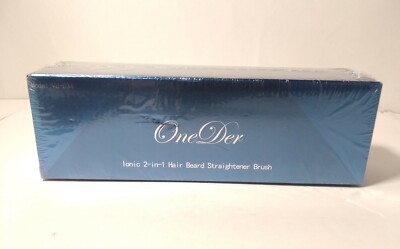 OneDer Ionic 2 in 1  Beard Straightener Brush Model VJ-034 NEW