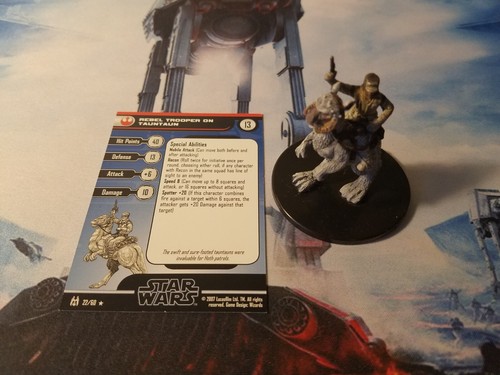 Star Wars Miniatures Force Unleashed 22 Rebel Trooper on Tauntaun