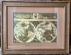VTG Nova Totius Terrarum Orbis Tabula Framed Matted Map ~31” x ~25” — photo 1