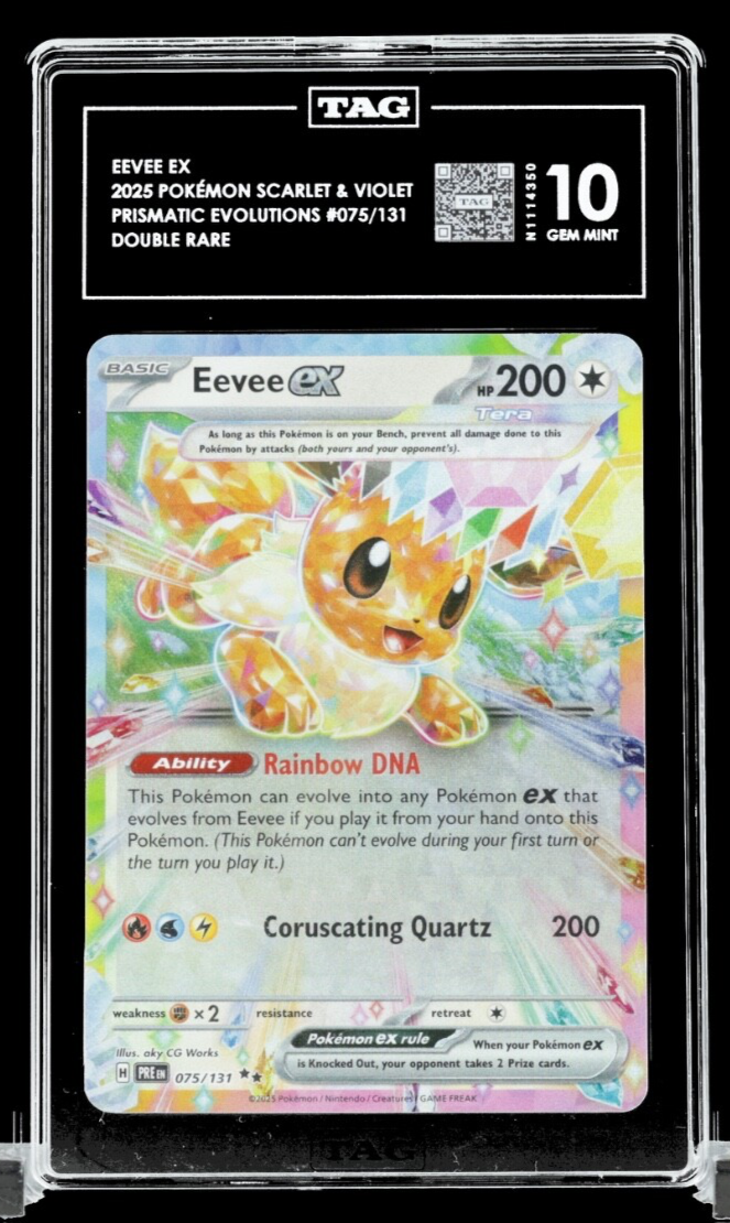 EEVEE EX 75/131 Prismatic Evolutions Holo - TAG 10 - RANK #1/POP
