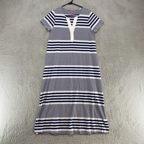 Vineyard Vines Midi Dress Womens Medium Striped Edgartown Stretch V-Neck