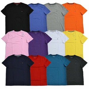 Tommy-Hilfiger-T-Shirt-Mens-Crew-Neck-Tee-Classic-Fit-Short-Sleeve-Solid-Shirt