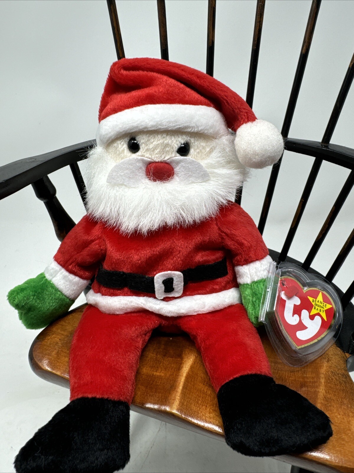 Ty Beanie Baby Babies Bear Santa Father Christmas 1998 Tag In Plastic Protector