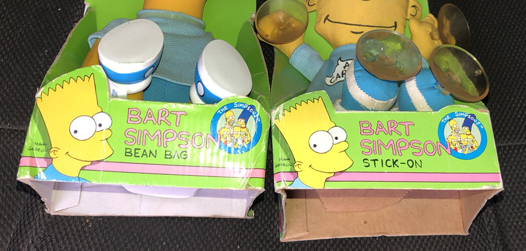 Bart Simpson 1990 Stick On Bean Bag Figures The Simpsons Vintage