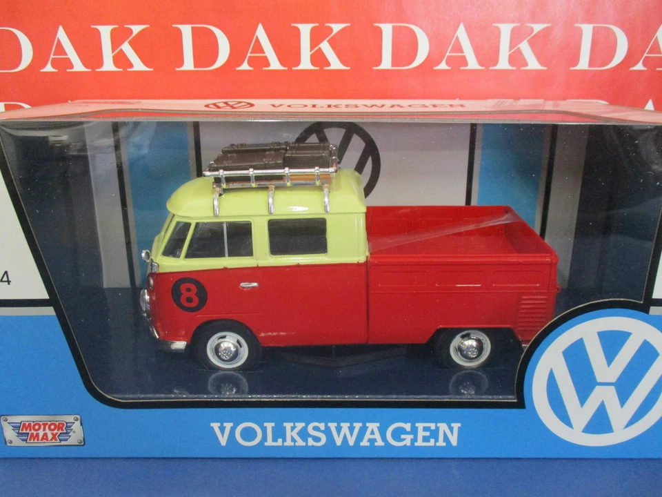 Die cast 1/24 Modellino Furgone Van Volkswagen Type 2 T1 Pickup N08 w/Roof Rack - Immagine 4 di 4