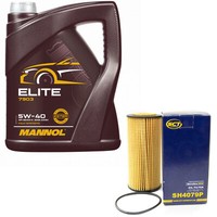 MotoröL Set 5W40 5 Liter + ÖLfilter SH 4079 P FüR Audi A4 Avant A5 1.8 2.0 Tfsi