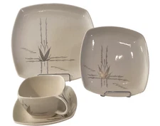 Crestwood Fine China Set Of 1 Dinner Plate 1 Salad Plate 1 Saucer and 1 Cup