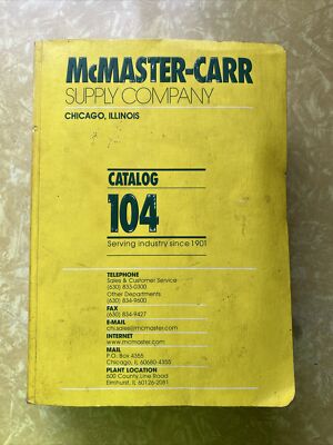 McMaster-Carr Supply Company Catalog 104 Chicago Paperback 1998