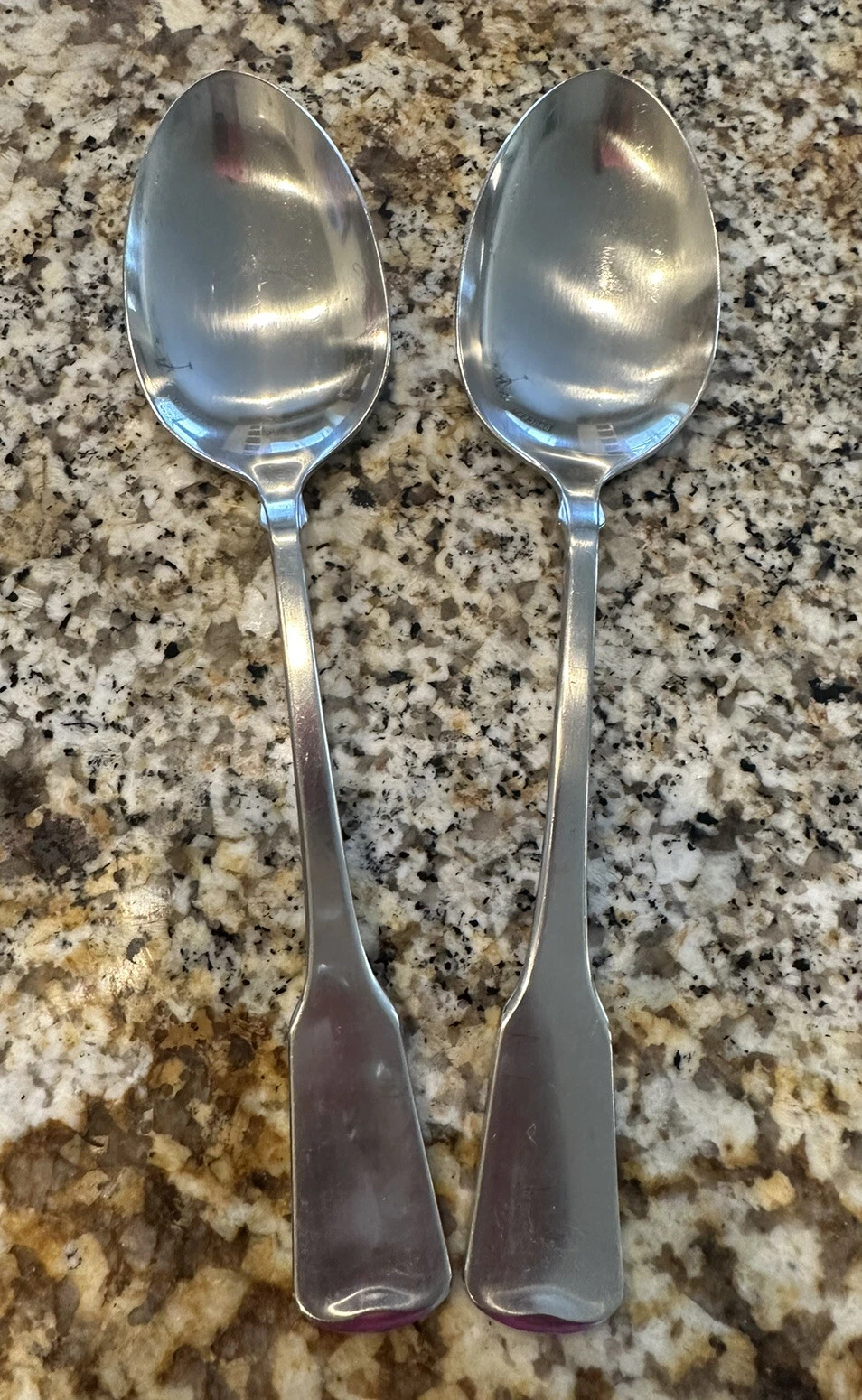 2 Lot Of Oneida Stainless AMERICAN COLONIAL Flatware - * CUBE Serving Spoon