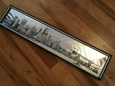 NYC skyline Hambly Studios vintage 70's art - foil reflective style