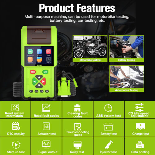 OBD2 Motorcycle Diagnostic Scanner Code Reader Fit for Yamaha Honda Suzuki BMW - Picture 2 of 11