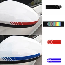 2Pcs Reflective Sticker Car Rearview Mirror Decal Stripe Decal Trims Accessories
