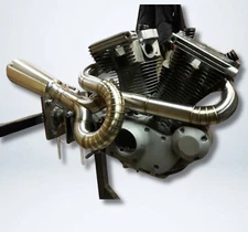 GNARLY Scrambler-Style Stainless Exhaust for EVO Sportster 883/1200 (1986-2003)