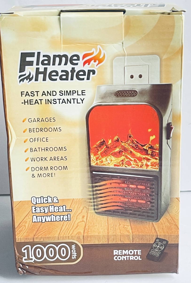 Flame Heater EcoHeater 1000W Fast Heat Instantly Plug In Portable Fireplace  3D | eBay