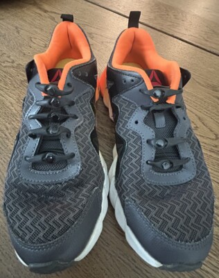 Reebok Zigs Youth Gray Orange Built With Kevlar Ortholite Shoes