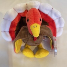 TY Beanie Baby GOBBLES the Turkey Mint Condition Rare Retired 1996