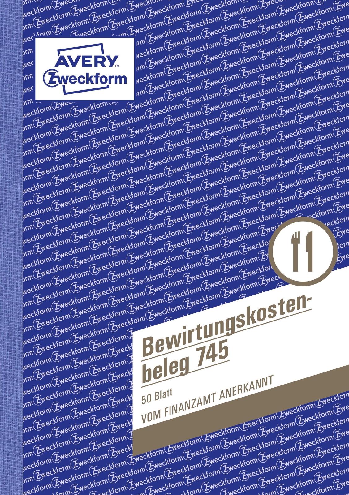 Avery Zweckform 745 Catering expenses slip (A5, micro perforated, 50 sheets) Blu