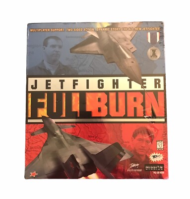 Jet Fighter Full Burn (PC, 1997) Big Box New Multiplayer Flight Simulation Game