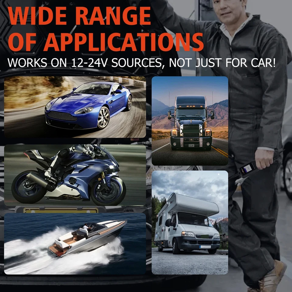 PB100 Automotive Circuit Tester Power Circuit Probe Kit 24V 12V Power Scanner - Image 2 of 4