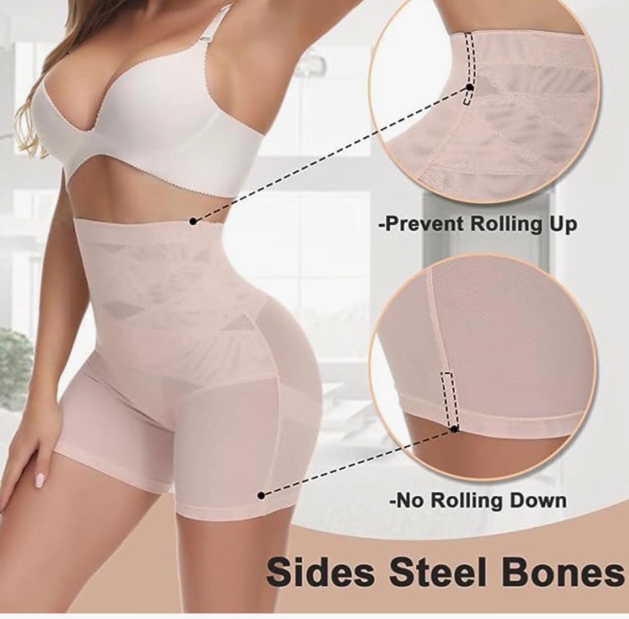 Bare Essentials AirSlim 2-in-1 High-Waisted Shaper Short | Beige / 6X