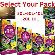 Growmoor Multi-Purpose Compost 10-20-40-60-80 L Bag Plants Flowers Garden seeds