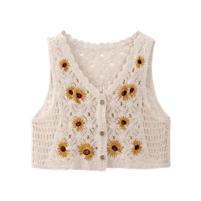 TRENDY SCOOP NECK SLEEVELESS LACE HOLLOW FLOWER GAUZE GIRLS DRESS (PINK...