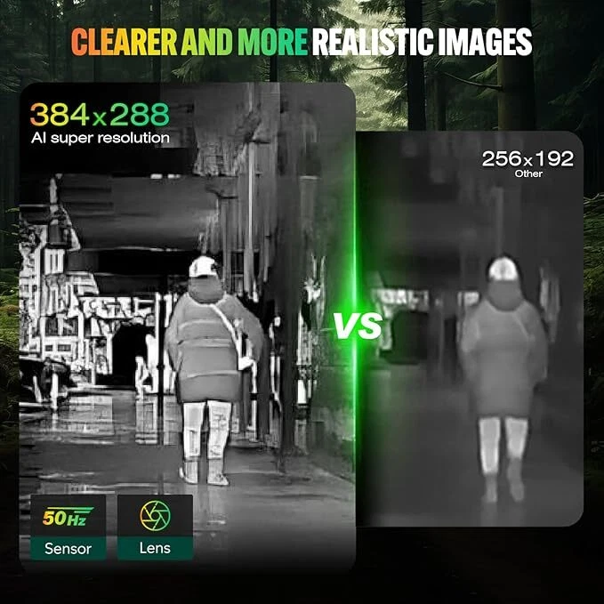 Thermal Imaging Monocular 384 x 288 Ai Resolution,15mm 60Hz Thermal Night Vision - Image 3 of 4