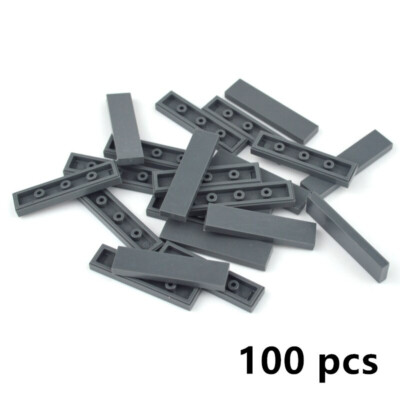 100pcs Ceramic Flat Tile 1x4 2431 Building Blocks Bricks Toy DIY - Many colors