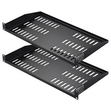 VEVOR 2PCS 1U Server Rack Shelf 10/254 mm Dep...