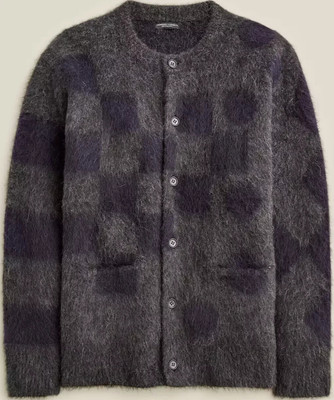 J. Crew Engineered Garments Alpaca-Blend Heather Grey Cardigan Sweater Men M NWT