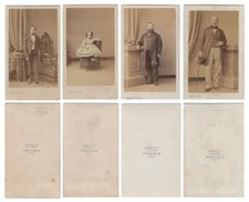 Paris 4 cdv c1860 photos Danguy Eugène photog Rue de la paix hommes - enfants