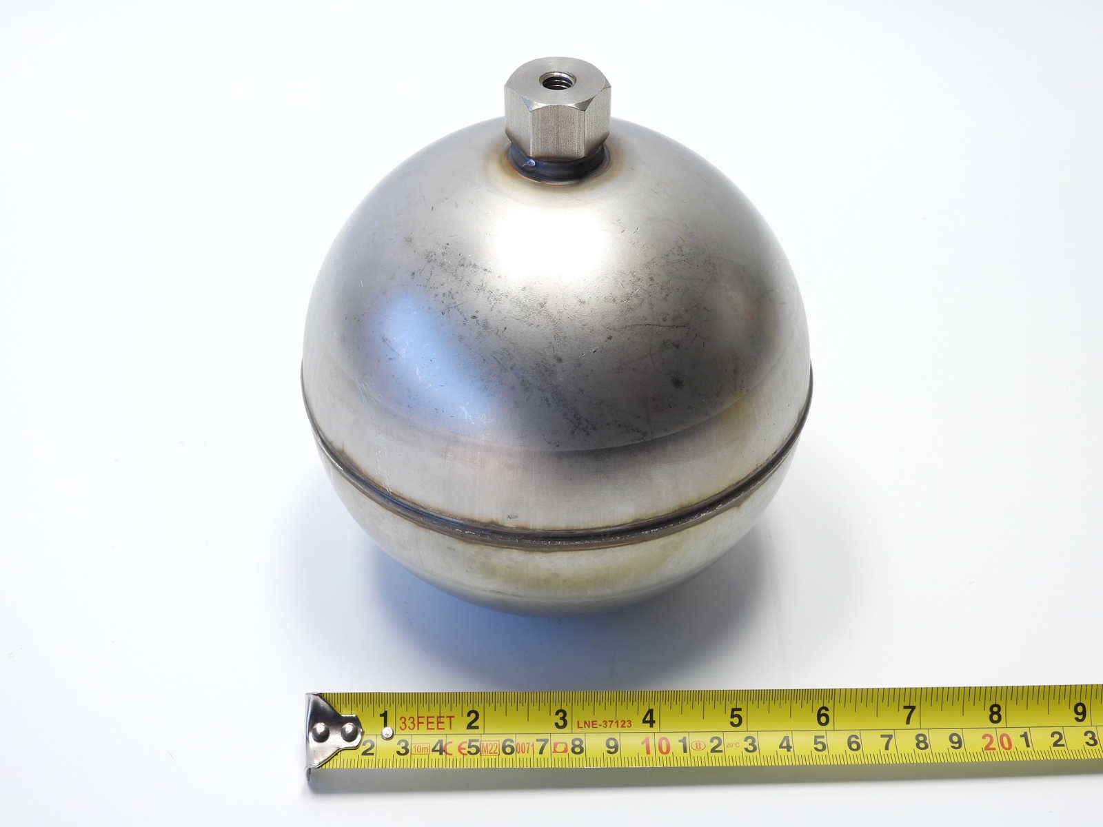 6" Float Ball Stainless Steel 3/8-16 Thread