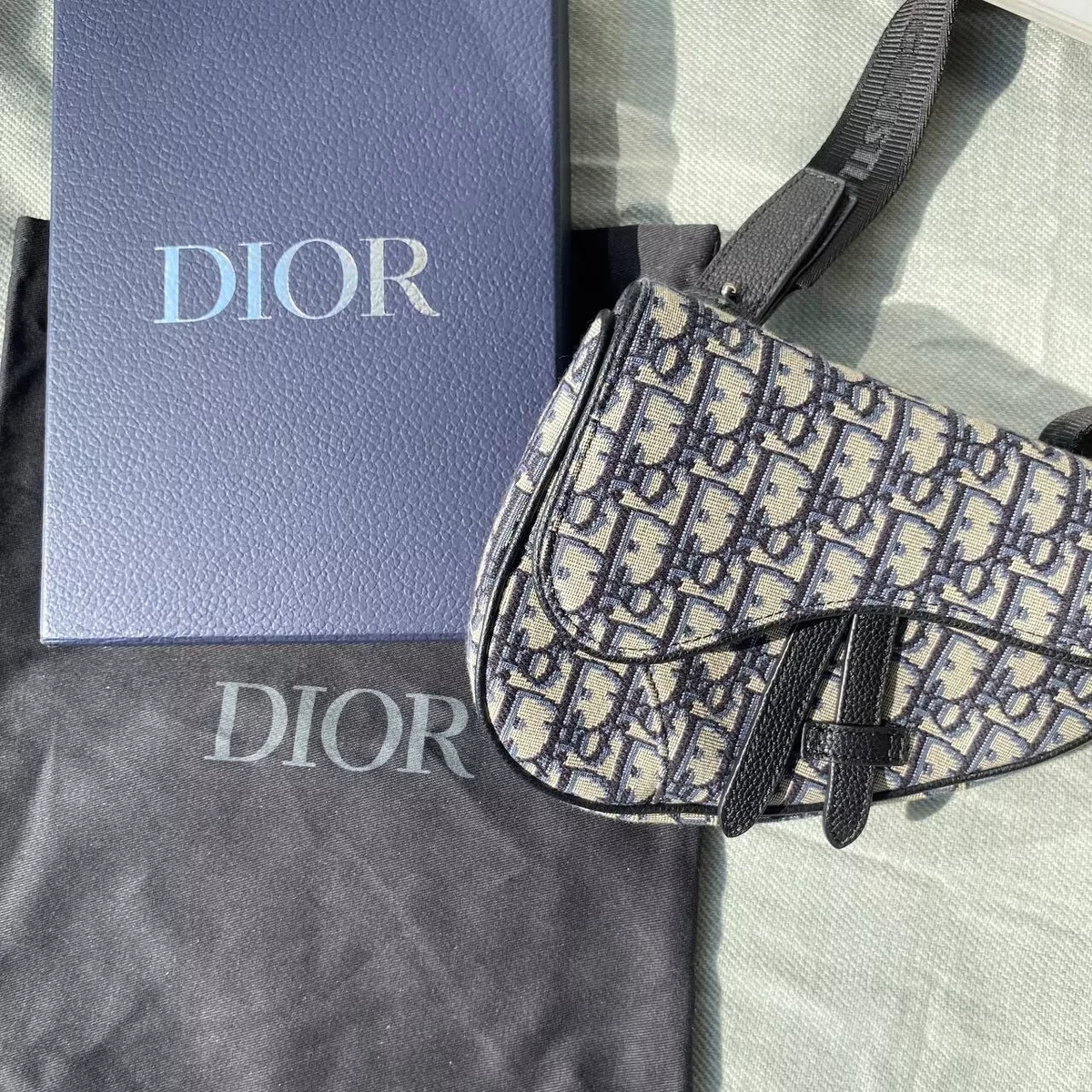 Men's Mini Saddle Bag with Strap, DIOR