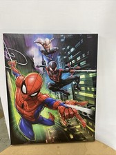 Spider-Verse Spiderman Canvas 16x20 Marvel Comics WallArt Mancave Stan Lee Hero