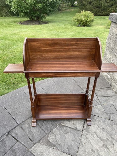 English Regency Style Walnut Butler Stand or Book Trough27x20x10” - Picture 2 of 21