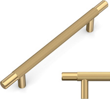 Amerdeco 10 Pack Champagne Bronze Knurled Cabinet Pulls 5 Inch Hole Centers Kitc