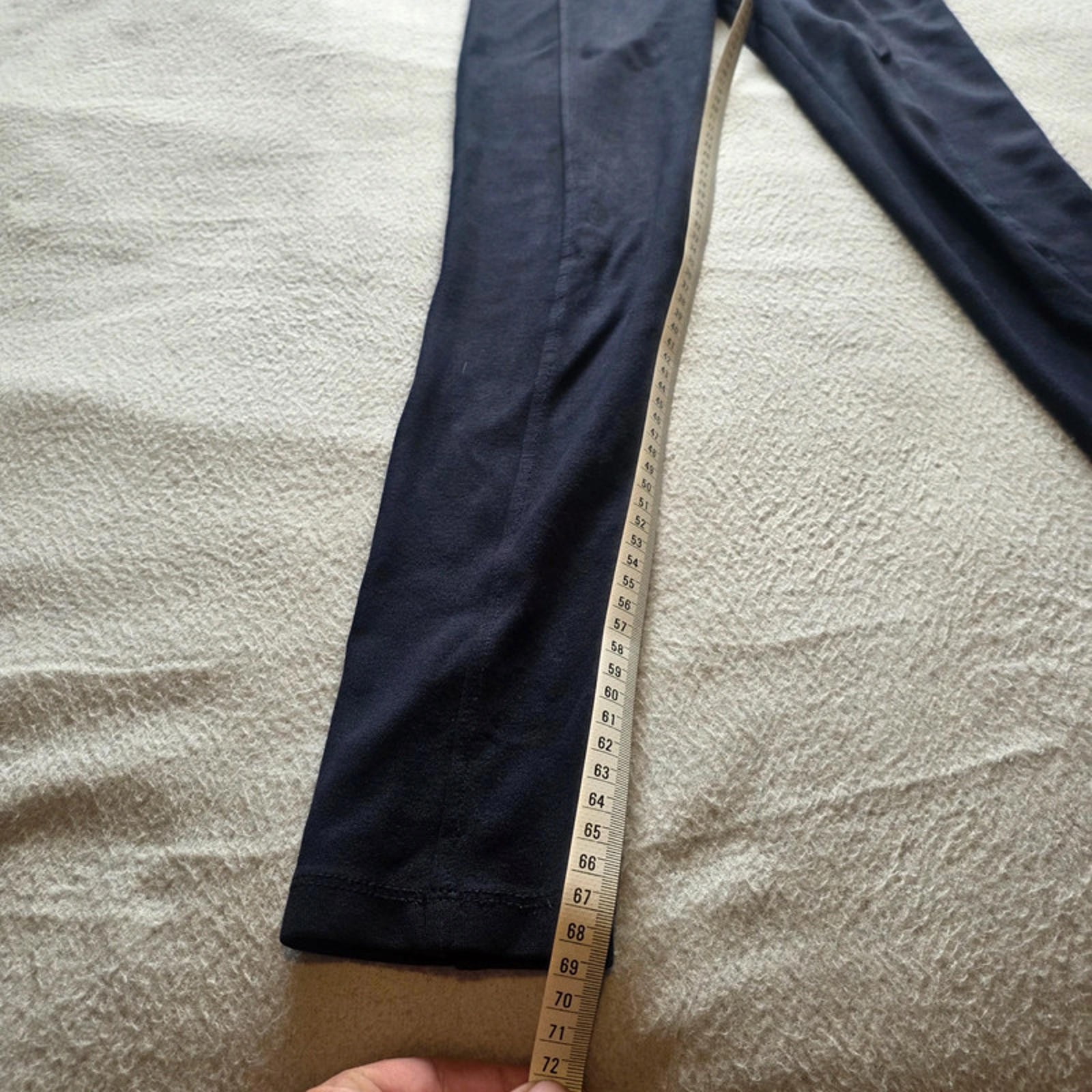 Zara Basic Blue Leggings Size XS Skinny Fit Ankle Length Stretch Pants image 6