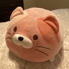 Pink & White Cat Plush Stuffed Animal Round Pillow Plush Toy — photo 1