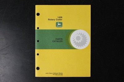 John Deere 1408 Rotary Cutter Parts Catalog Manual PC1659 Jul-95 USA