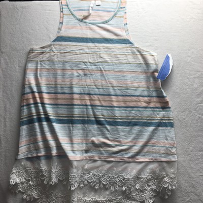 Lauren Conrad Woman's Embroidered Tunic Tank Blouse Size Small